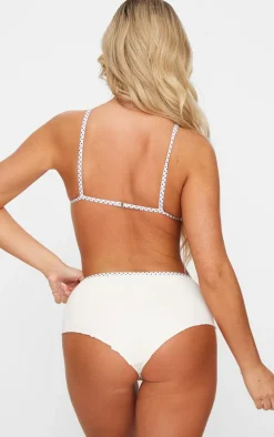 Cream Bow Detail Panties