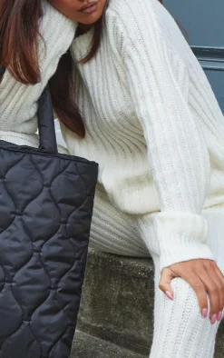 Cream Chunky Ribbed Knitted Set