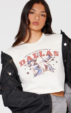 Cream Dallas Vintage Style Cheerleader Baby Doll