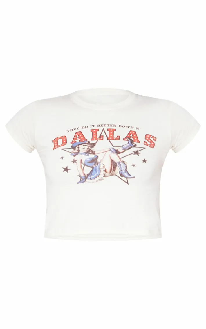 Cream Dallas Vintage Style Cheerleader Baby Doll