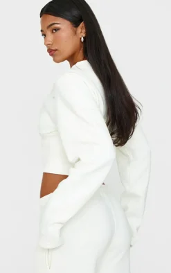 Cream Extreme Cinched Waist Sweatshirt