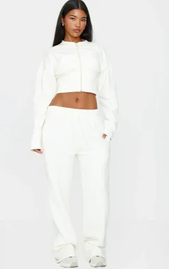 Cream Extreme Cinched Waist Sweatshirt