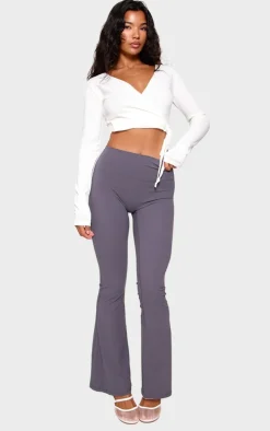 Cream Fine Knit Wrap Waist Cardigan