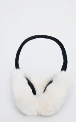 Cream Oversized Fluffy Ear Muffs