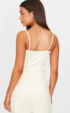 Cream Premium Soft Touch Strappy Cami Top