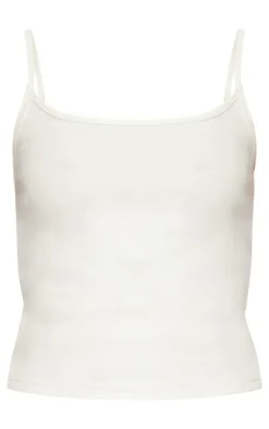 Cream Premium Soft Touch Strappy Cami Top