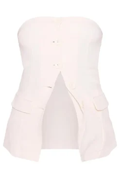 Cream Premium Tailored Woven Top