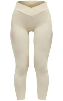 Cream Seamless Seam Detail Cropped Sports Jacket