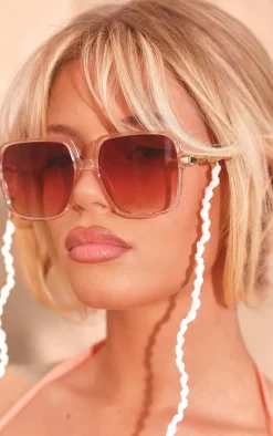 Cream Shell Sunglasses Chain