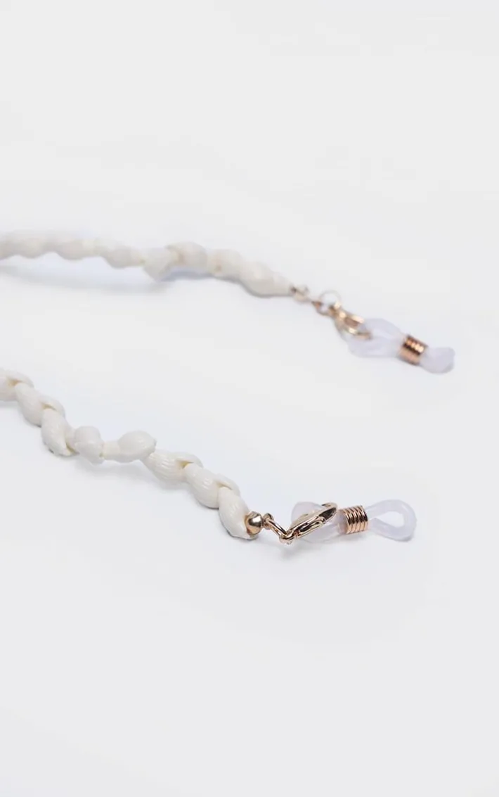 Cream Shell Sunglasses Chain