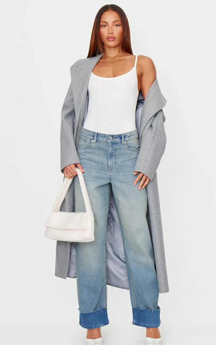 Cream Slinky Strappy Bodysuit