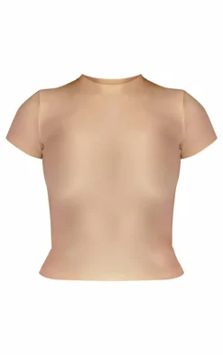 Cream Snatched Sculpt Short Sleeve T Shirt