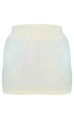Cream Sweat Mini Skirt