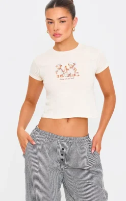 Cream Teddy Bear Baking Baby Doll