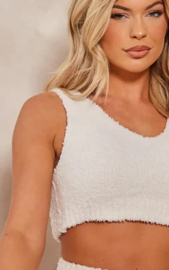 Cream Teddy Knit Bralet