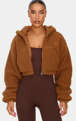 Dark Chocolate Borg Cropped Jacket