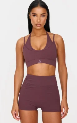 Dark Chocolate Double Layer Sports Bra