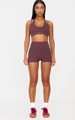 Dark Chocolate Double Layer Sports Bra