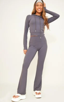 Dark Grey Sculpt Flare Yoga Pants