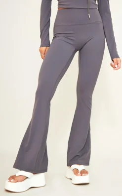 Dark Grey Sculpt Flare Yoga Pants