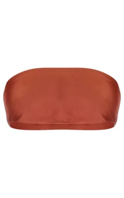 Deep Brown Mix & Match Bandeau Bikini Top