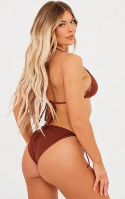 Deep Brown Mix & Match Tie Side Bikini Bottom