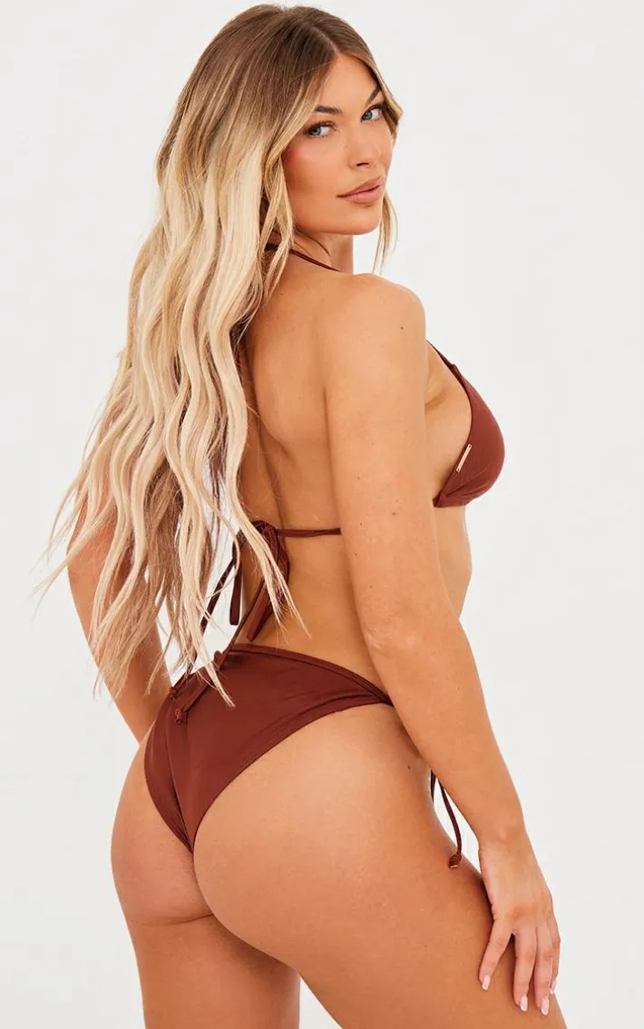Deep Brown Mix & Match Tie Side Bikini Bottom