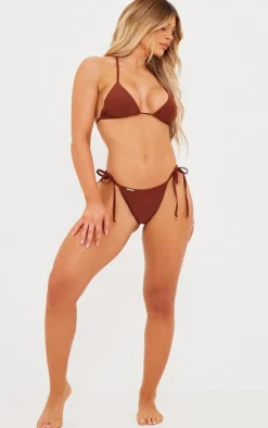 Deep Brown Mix & Match Tie Side Bikini Bottom