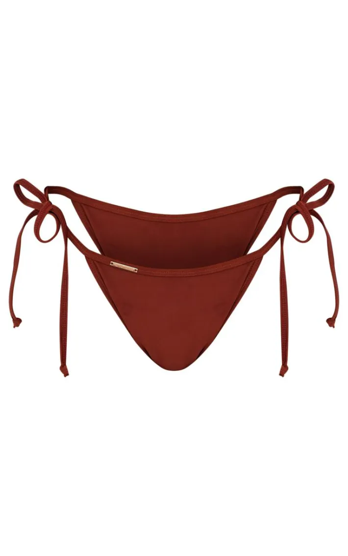Deep Brown Mix & Match Tie Side Bikini Bottom