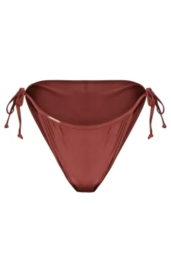 Deep Brown Mix & Match Tie Side Bikini Bottom