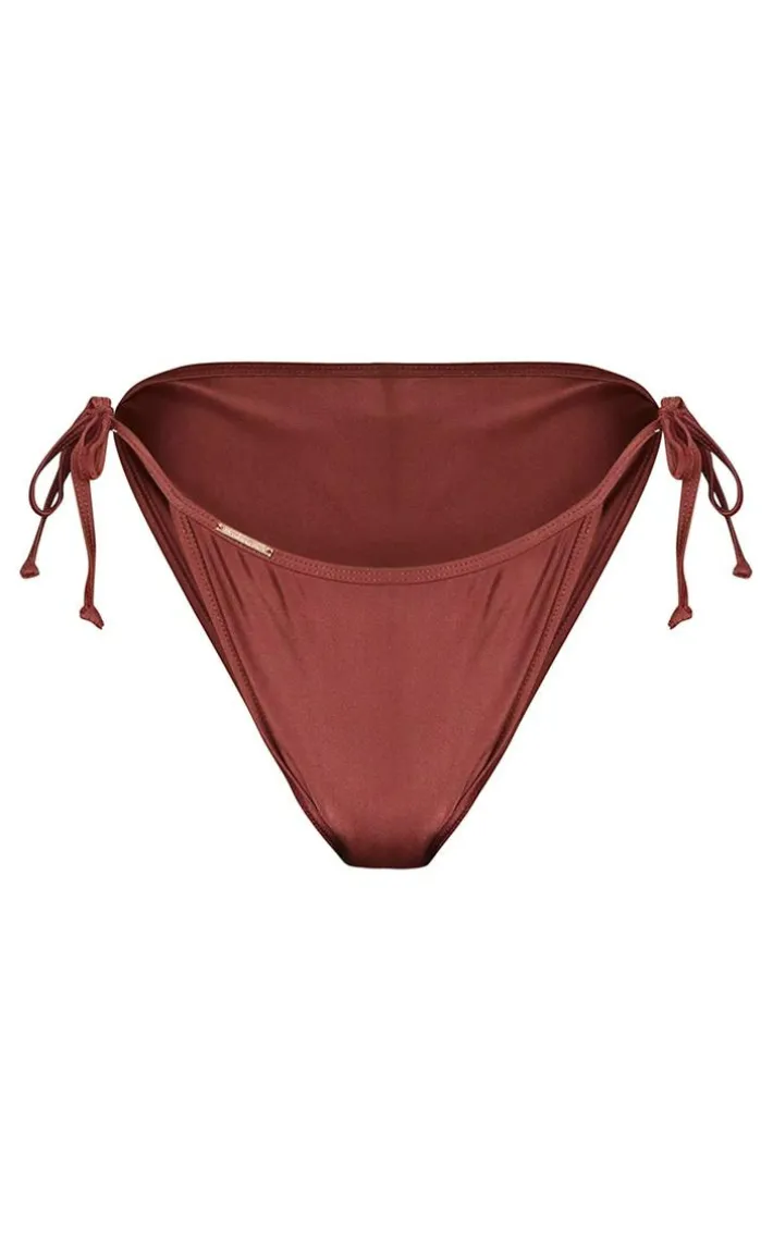 Deep Brown Mix & Match Tie Side Bikini Bottom