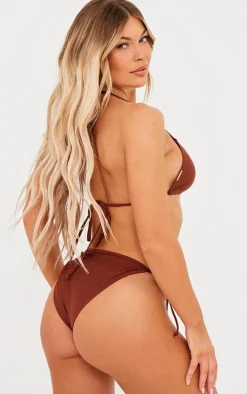 Deep Brown Mix & Match Triangle Bikini Top