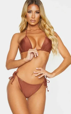 Deep Brown Mix & Match Triangle Bikini Top