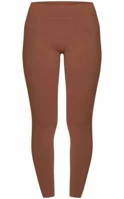 Deep Mocha Snatched Sculpt Long Sleeve Crop Top