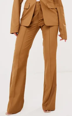 Deep Stone Tailored Woven Flared Pants