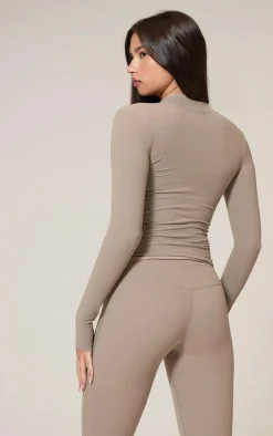 Deep Taupe Basic Sculpt Jacket