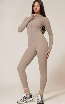 Deep Taupe Basic Sculpt Jacket