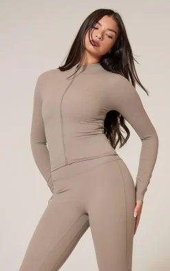 Deep Taupe Basic Sculpt Jacket