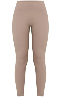 Deep Taupe Sculpt High Waist Gym Leggings