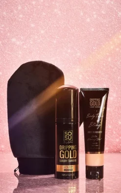 Dripping Gold Tan Essentials Set Ultra Dark (Worth £42)
