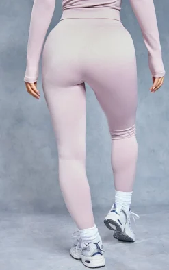 Dusty Pink Basic Seamless High Waist Gym Leggings