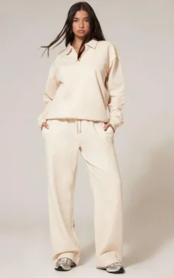 Ecru Premium Collared Oversized Sweatshirt