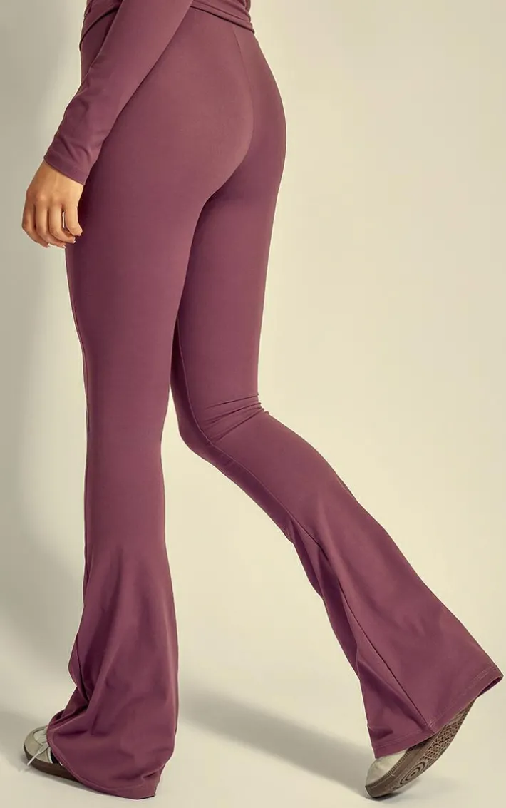 Eggplant Core Collection Snatched Sculpt Foldover Pants