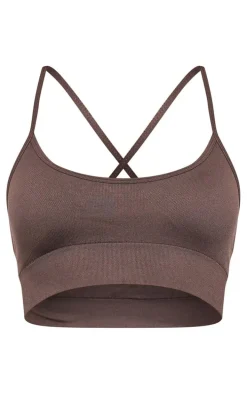 Espresso Basic Seamless Padded Sports Bra