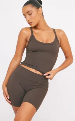 Espresso Sculpt Strappy Gym Vest
