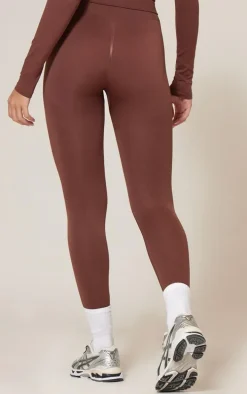 Espresso Textured Seamless Gym Leggings