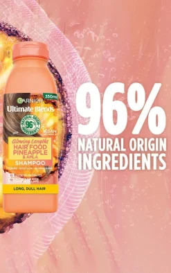 Garnier Ultimate Blends Glowing Lengths Pineapple & Amla Hair Food Shampoo For Long Dull Hair 350Ml