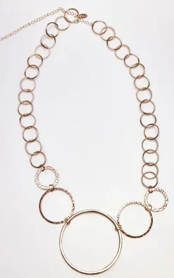 Gold Abstract Circle Belly Chain