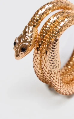 Gold Chain Snake Wrap Around Bangle