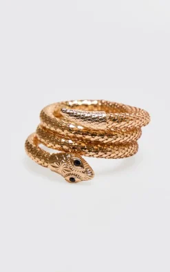 Gold Chain Snake Wrap Around Bangle